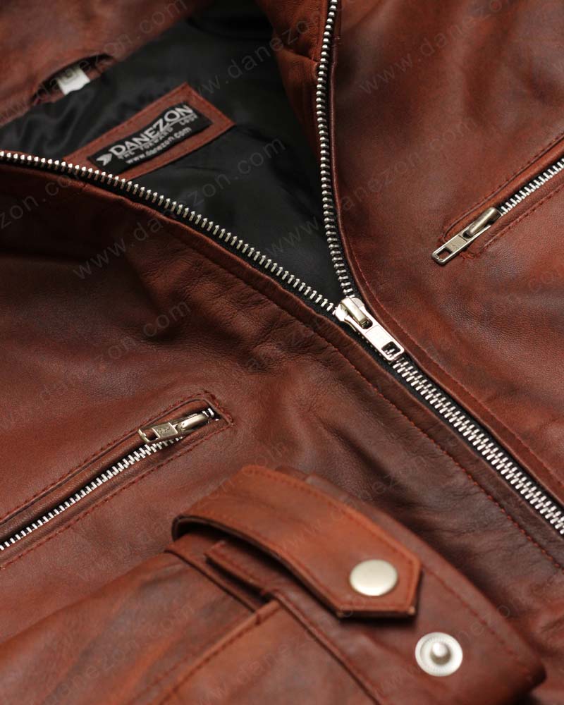 Agents Of Shield Grant Ward Jacket Leather Jacket unisex detail view 3 | Dash Racegear — Grant Ward Leather Jacket