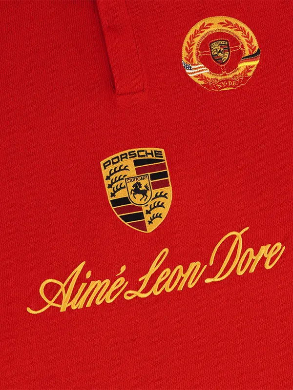 Aimé Leon Dore x Porsche Rugby Sweatshirt Sweatshirt unisex detail view 6 | Dash Racegear — Aimé Leon Dore Porsche heritage rugby sweatshirt 2025