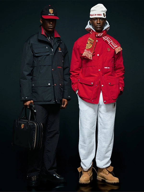 Aimé Leon Dore x Porsche Cabrio Jacket Jacket unisex front product view | Dash Racegear — Exclusive Aimé Leon Dore Porsche collaboration Cabrio jacket