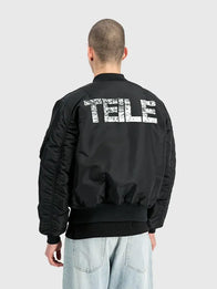 Alpha Industries x TEILE MA-1 Bomber Jacket Bomber Jacket unisex detail view 4 | Dash Racegear — Black Alpha Industries x TEILE MA-1 flight jacket for men with signature bomber design.