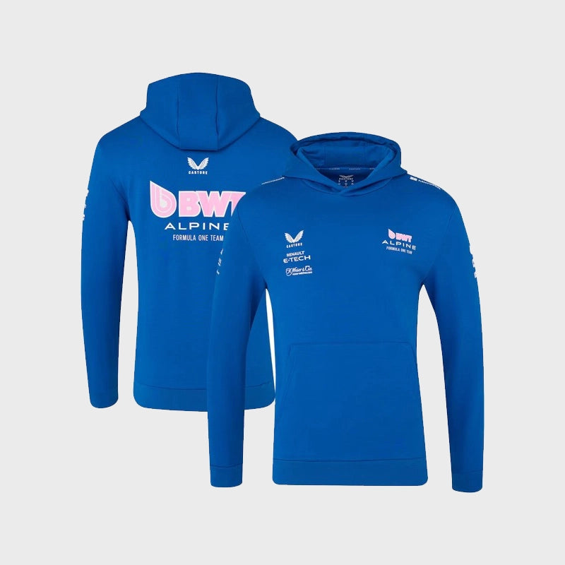 Alpine F1 Team 2025 Pull on Hoodie Hoodie unisex front product view | Dash Racegear — Alpine F1 Team Hoodie 2025 – Premium Motorsport Apparel for True Fans