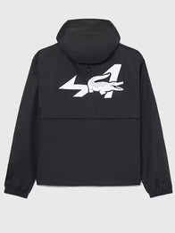 Lacoste x Alpine Jacket Jacket unisex detail view 4 | Dash Racegear — 2026 Black Hooded Jacket from Lacoste x Alpine offers a modern fit, smooth feel, and elevated streetwear-inspired design.