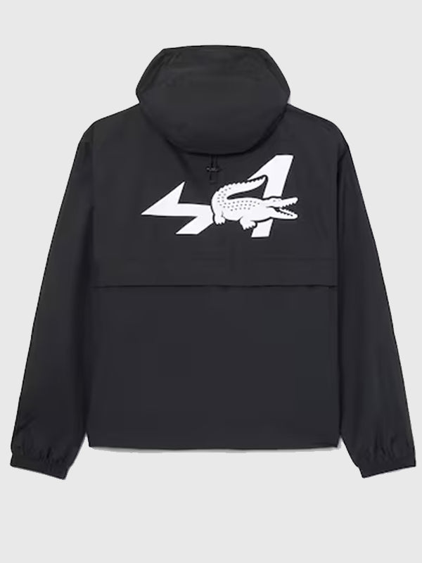 Lacoste x Alpine Jacket Jacket unisex detail view 4 | Dash Racegear — 2026 Black Hooded Jacket from Lacoste x Alpine offers a modern fit, smooth feel, and elevated streetwear-inspired design.
