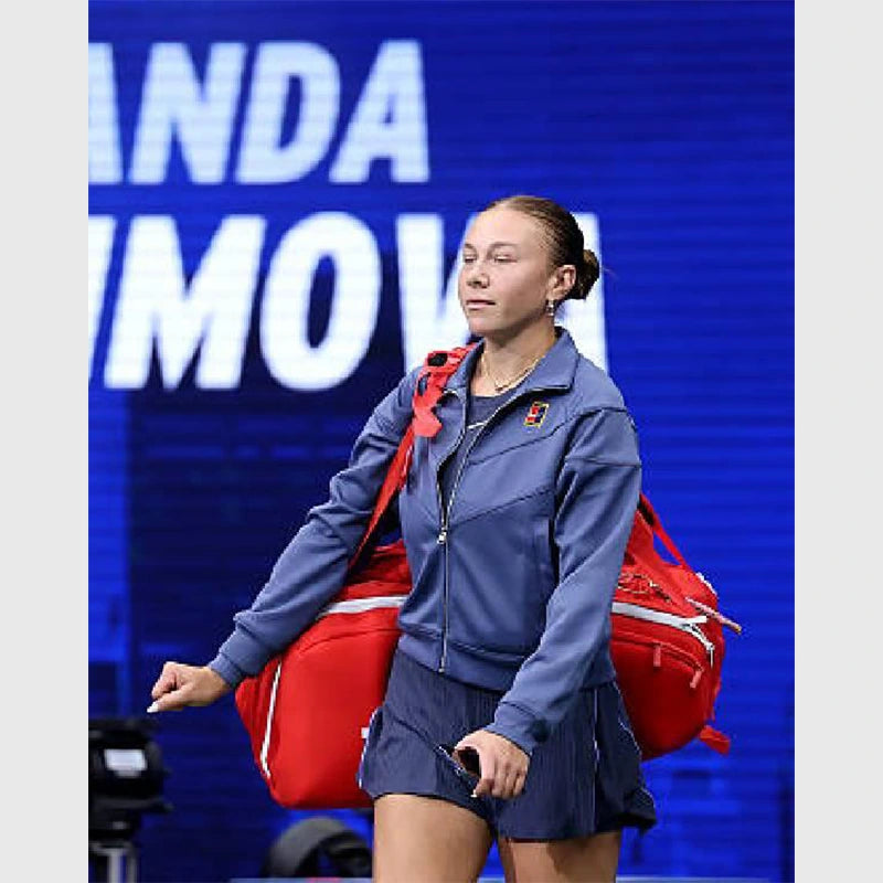 Amanda Anisimova 2025 US Open Track Jacket Jacket unisex detail view 2 | Dash Racegear — Amanda Anisimova US Open 2025 Track Jacket – Stylish Sports Apparel