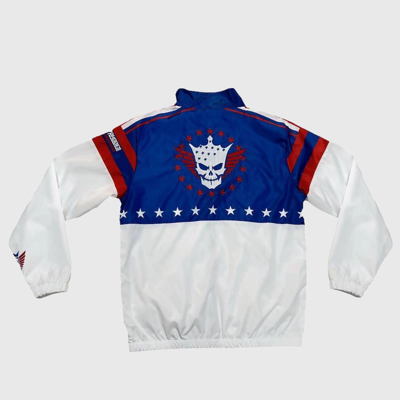 Cody Rhodes Stars And Stripes Windbreaker Jacket Jacket unisex detail view 4 | Dash Racegear — WWE Cody Rhodes Windbreaker Jacket – Stars & Stripes Edition