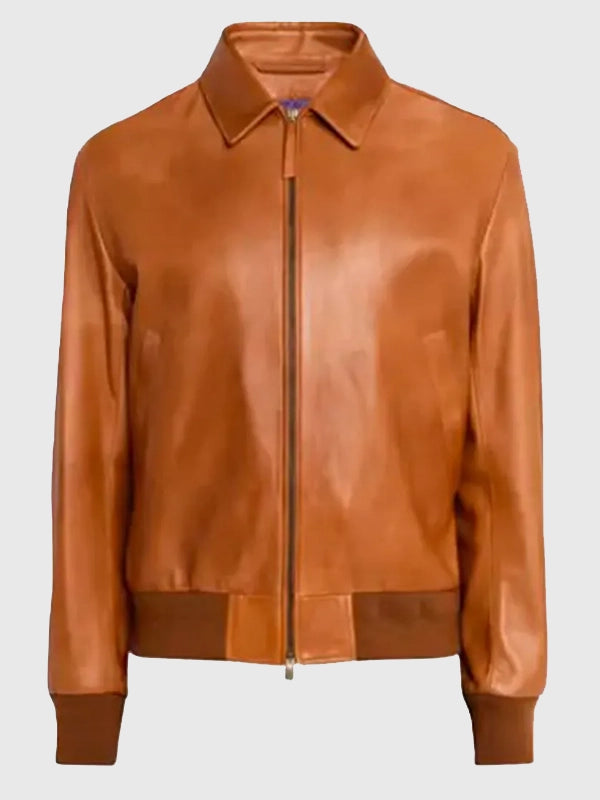 American Idol S24 Luke Bryan Leather Jacket Leather Jacket unisex detail view 3 | Dash Racegear — American Idol S24 Luke Bryan Leather Jacket in brown, ideal for casual outings or showing music fan pride.