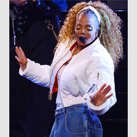 Janet Jackson White Jacket Jacket unisex detail view 3 | Dash Racegear — Janet Jackson Classic White Wardrobe Piece