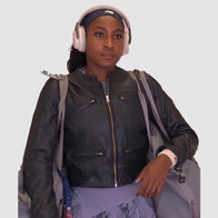Coco Gauff Leather Jacket Leather Jacket unisex detail view 6 | Dash Racegear — Coco Gauff’s minimalist leather jacket perfect for everyday looks