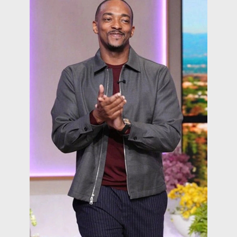 The Jennifer Hudson Show 2025 Anthony Mackie Jacket Jacket unisex front product view | Dash Racegear — Anthony Mackie’s Must-Have Jacket from The Jennifer Hudson Show