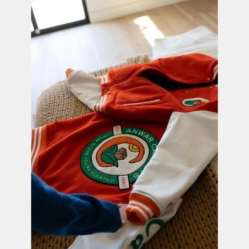 Carrots x Walmart Varsity Jacket Varsity Jacket unisex detail view 6 | Dash Racegear — Carrots x Walmart Varsity Jacket – Bold Fashion with a Comfort Fit