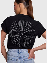 Ariana Grande Eternal Sunshine Tour Swirl T-Shirt Shirt unisex detail view 3 | Dash Racegear — Ariana Grande Eternal Sunshine Tour 2026 Swirl Black Graphic T Shirt expressing vibrant music themed fashion