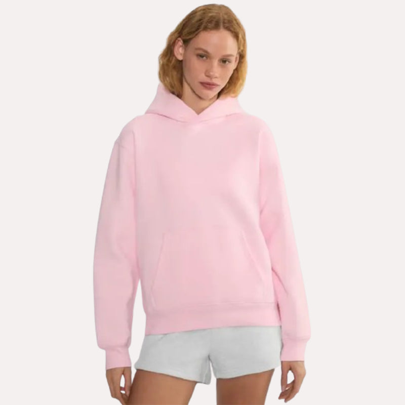 Aritzia Pink Hoodie Hoodie unisex front product view | Dash Racegear — Aritzia Pink Hoodie – Cozy Streetwear in Soft Tone