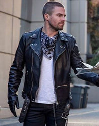 Arrow Oliver Queen Black Motorcycle Jacket Biker Jacket unisex detail view 5 | Dash Racegear — Arrow Elseworlds Oliver Queen Motorcycle Jacket