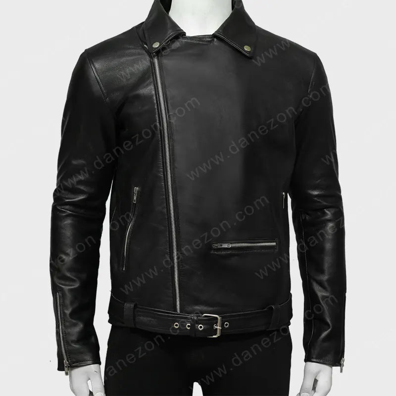 Arrow Oliver Queen Black Motorcycle Jacket Biker Jacket unisex detail view 3 | Dash Racegear — Arrow Stephen Amell Motorcycle Jacket