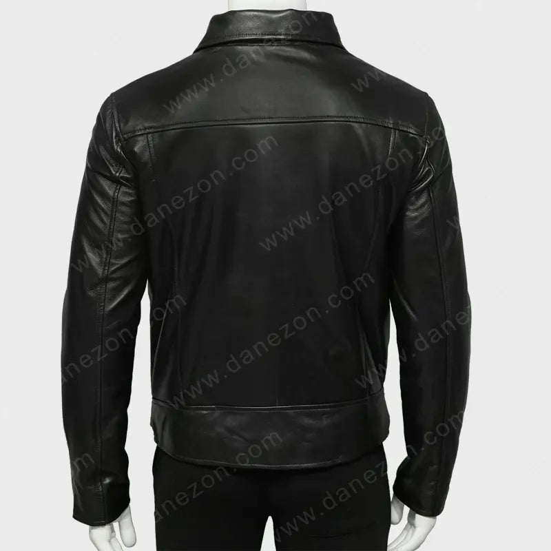 Arrow Oliver Queen Black Motorcycle Jacket Biker Jacket unisex detail view 4 | Dash Racegear — Stephen Amell Arrow Black Motorcycle Jacket