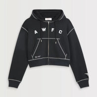 Arsenal AWFC Black Zip Hoodie Hoodie unisex detail view 3 | Dash Racegear — Arsenal Football Club AWFC Hoodie – Full-Zip Black Edition