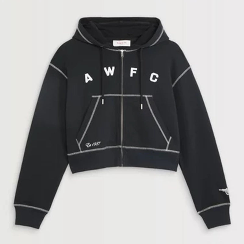 Arsenal AWFC Black Hoodie Hoodie unisex detail view 3 | Dash Racegear — Black Hoodie for Arsenal Fans – AWFC Team Apparel