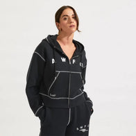 Arsenal AWFC Black Hoodie Hoodie unisex front product view | Dash Racegear — AWFC Pullover Hoodie – Arsenal Black Edition