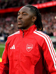 Arsenal FC 26/27 Home Anthem Jacket Jacket unisex detail view 3 | Dash Racegear — Red zipper jacket inspired by Arsenal FC 26/27 home anthem design with relaxed everyday sporty fit.
