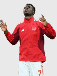 Arsenal FC 26/27 Home Anthem Jacket Jacket unisex detail view 5 | Dash Racegear — Stylish Arsenal FC home anthem jacket featuring bold red color and smooth everyday comfort.