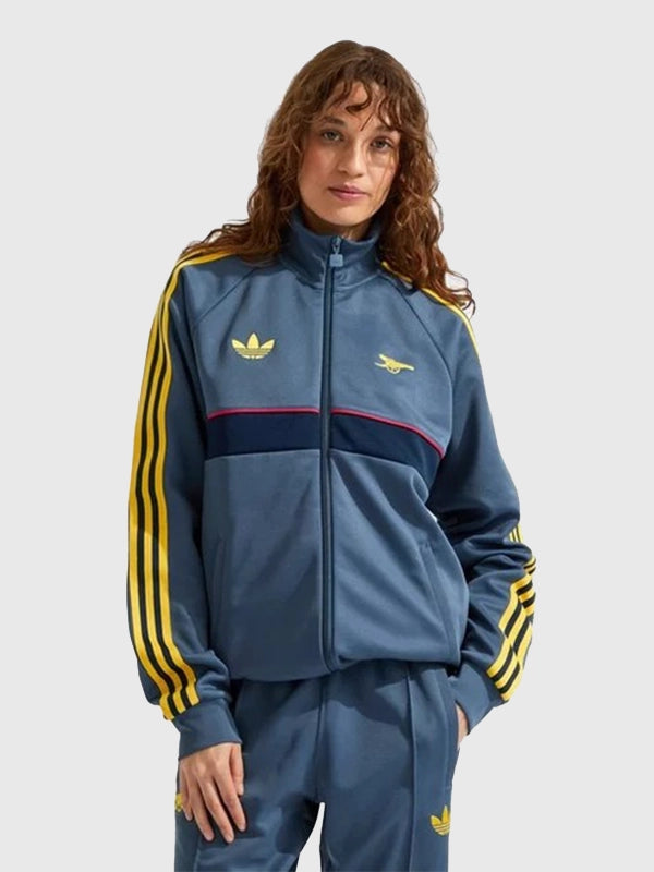 Arsenal Adidas 26/27 OG Pack Track Jacket Jacket unisex detail view 4 | Dash Racegear — Blue Arsenal Adidas zip-up track jacket designed for breathable comfort and effortless sporty streetwear appeal.