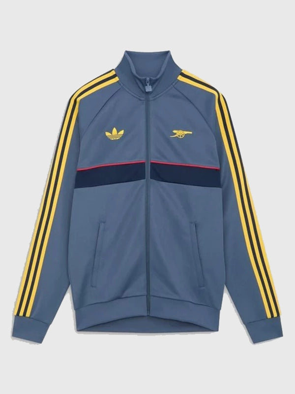 Arsenal Adidas 26/27 OG Pack Track Jacket Jacket unisex front product view | Dash Racegear — Blue Adidas Arsenal 26/27 OG Pack zip-up track jacket crafted for lightweight comfort and versatile casual fashion.