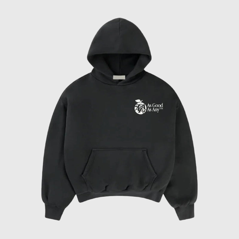 As Good As Any Hoodie Hoodie unisex front product view | Dash Racegear — As Good As Any cozy pullover hoodie with minimal design