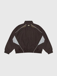VTP x Asics Track Jacket Jacket unisex detail view 3 | Dash Racegear — Brown zip-up track jacket designed with Asics x Vandy The Pink styling for effortless casual comfort.