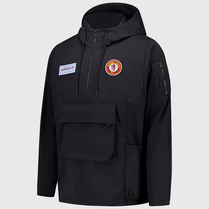 Aston Villa adidas Spezial Smock Jacket Jacket unisex detail view 2 | Dash Racegear — Adidas Spezial Aston Villa smock jacket blending sport and style