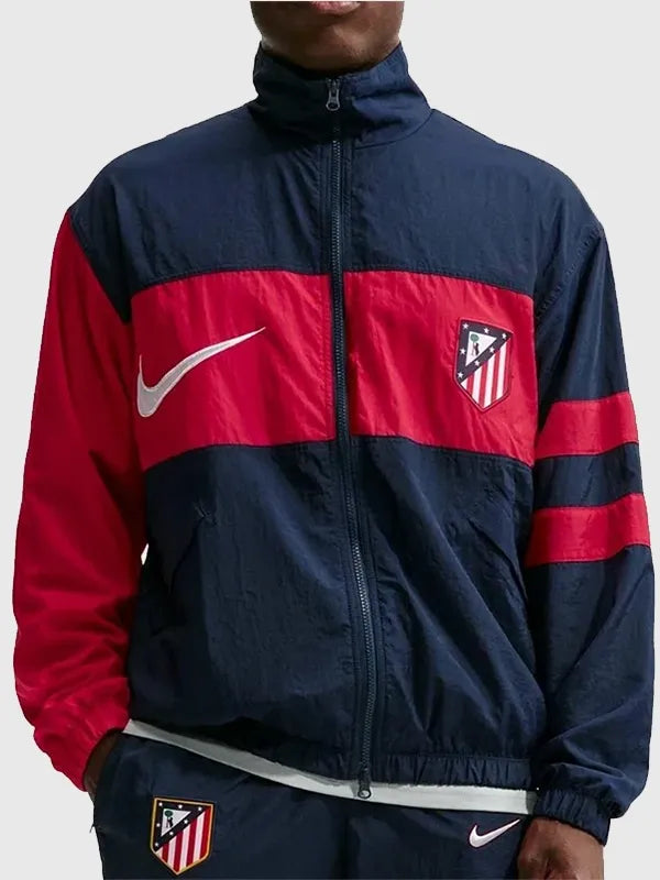 Atletico Madrid Anthem 2026 Jacket Jacket unisex front product view | Dash Racegear — Atletico Madrid Anthem 2026 Jacket