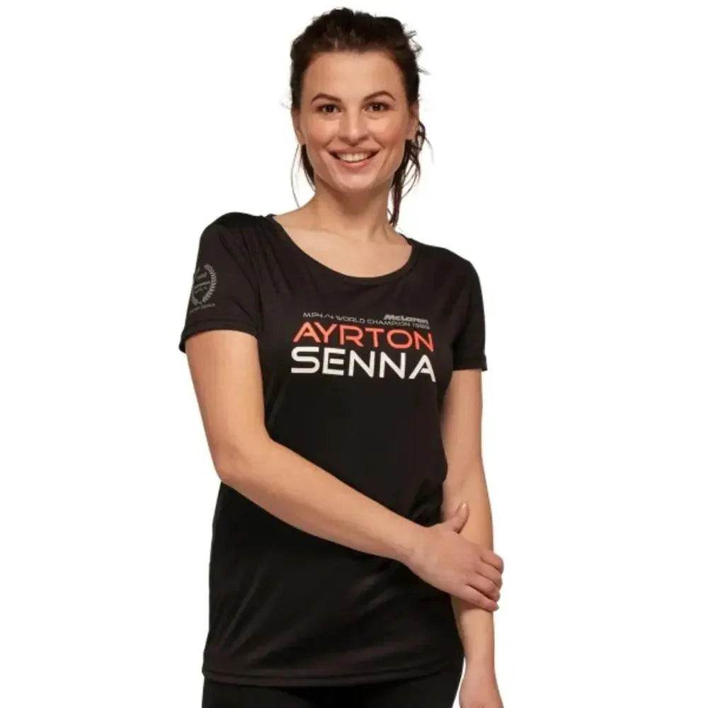 Ayrton Senna Ladies T-Shirt McLaren World Champion 1988 - Dash Racegear Store