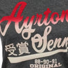 Ayrton Senna Ladies T - Shirt Vintage Grey