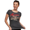 Ayrton Senna Ladies T - Shirt Vintage Grey