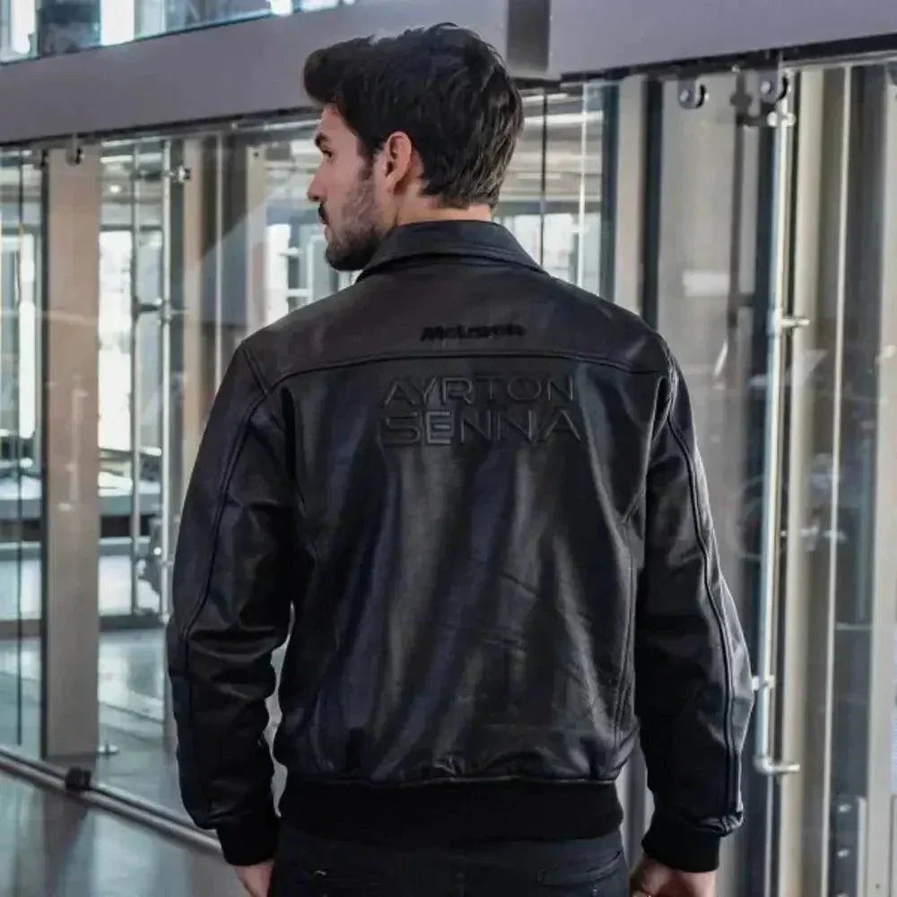 Ayrton Senna McLaren Leather Jacket Three Times World Champion | Dash Racegear