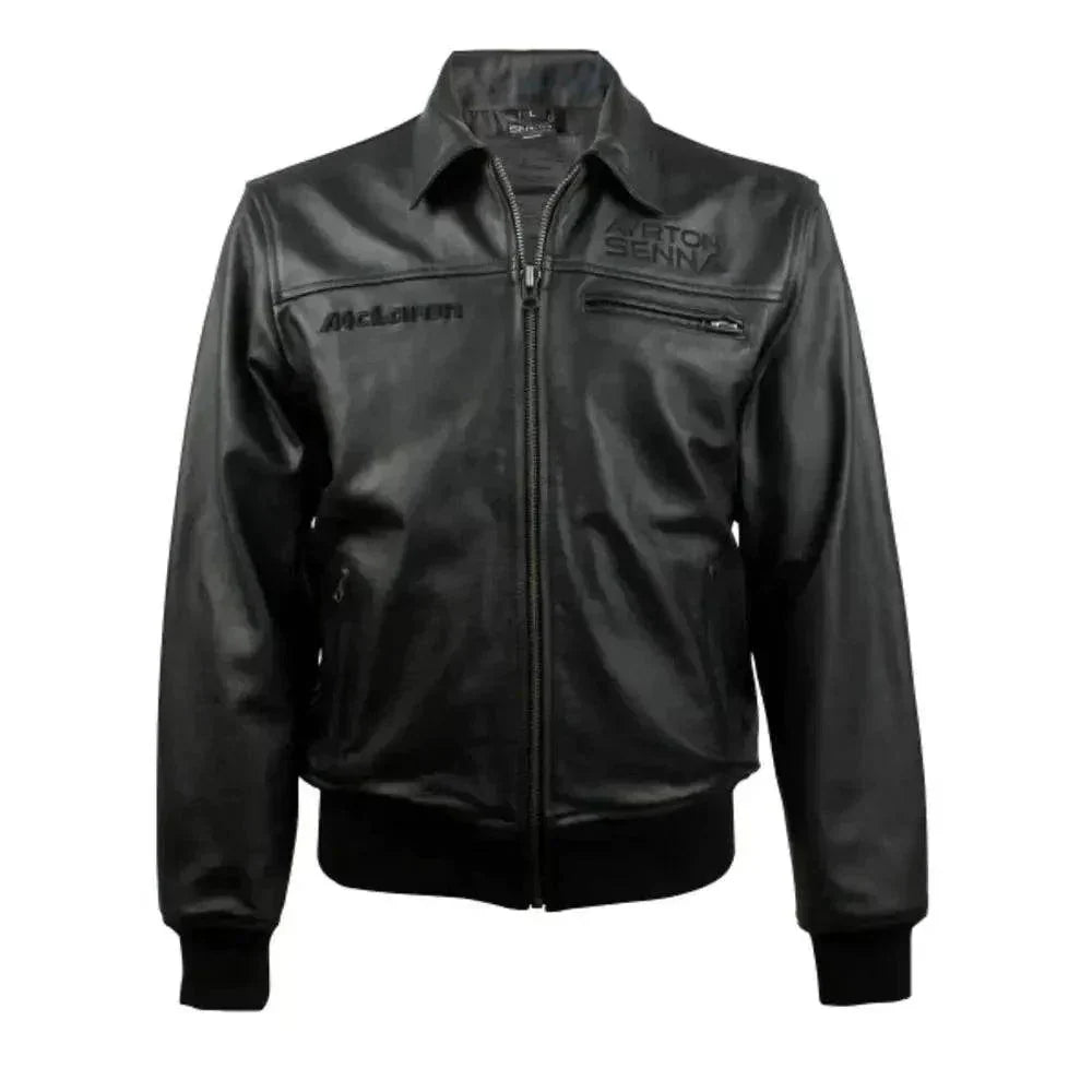 Ayrton Senna McLaren Leather Jacket Three Times World Champion | Dash Racegear