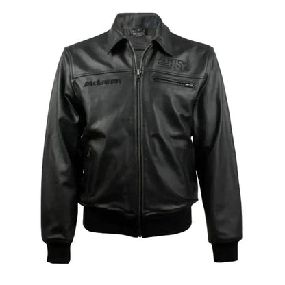 Ayrton Senna McLaren Leather Jacket Three Times World Champion | Dash Racegear