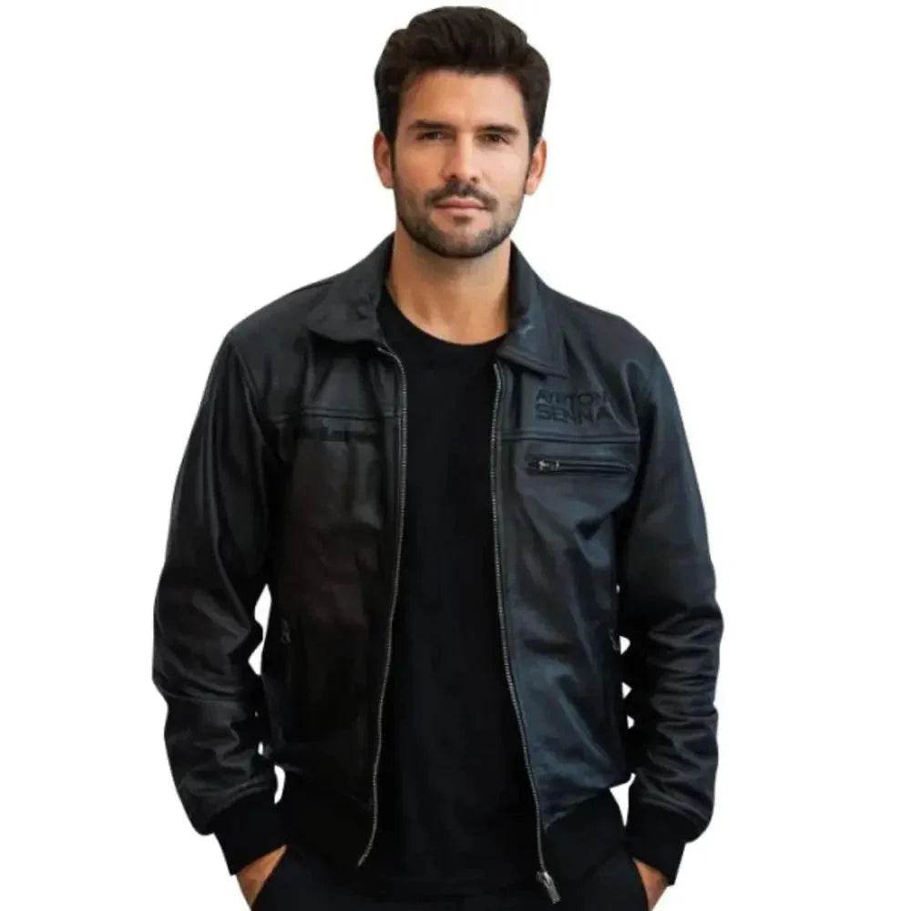 Ayrton Senna McLaren Leather Jacket Three Times World Champion - Dash Racegear Store