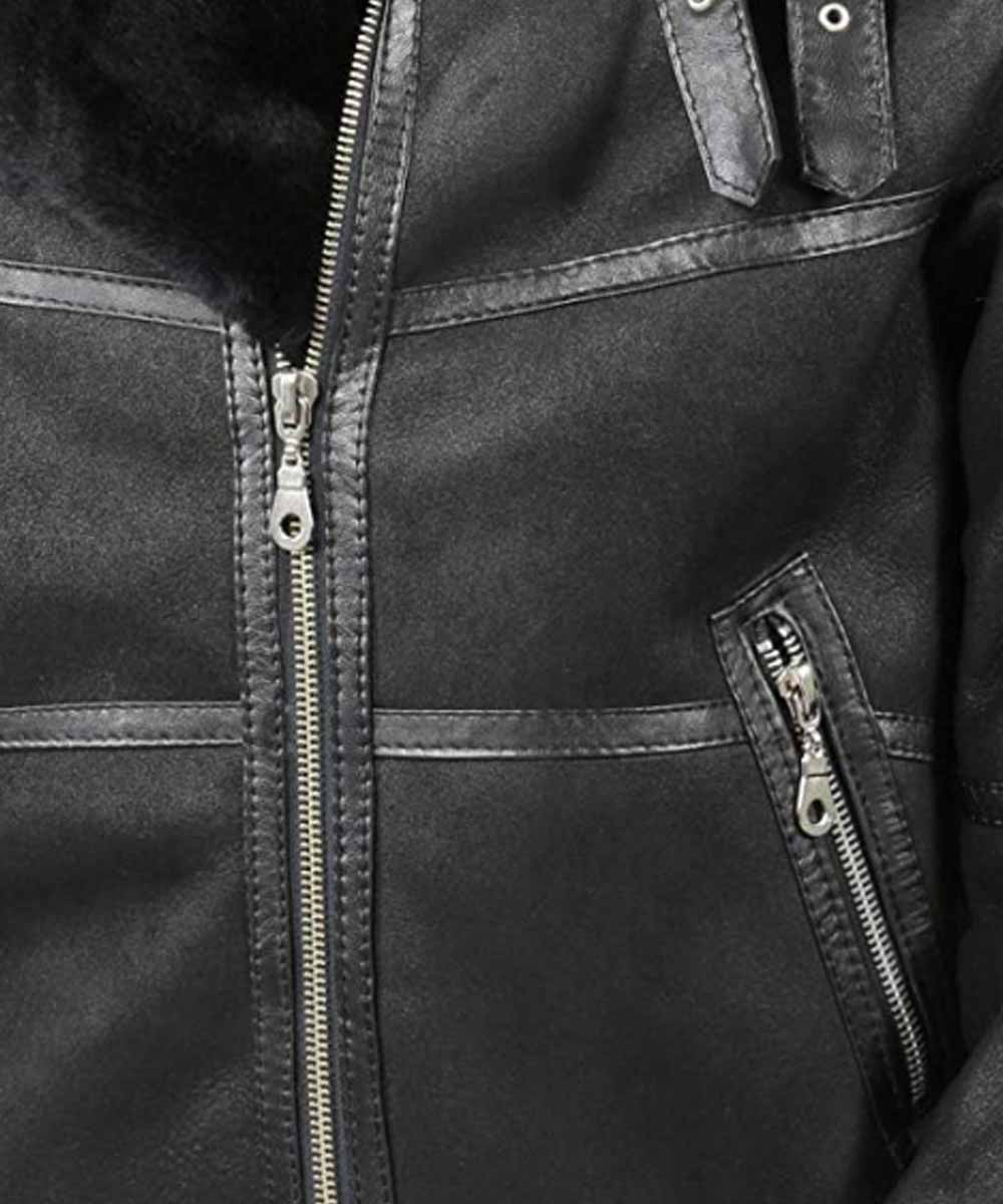 Aviator Mens B16 Shearling Jacket Jacket men detail view 2 | Dash Racegear — Aviator Mens B16 Shearling Jacket