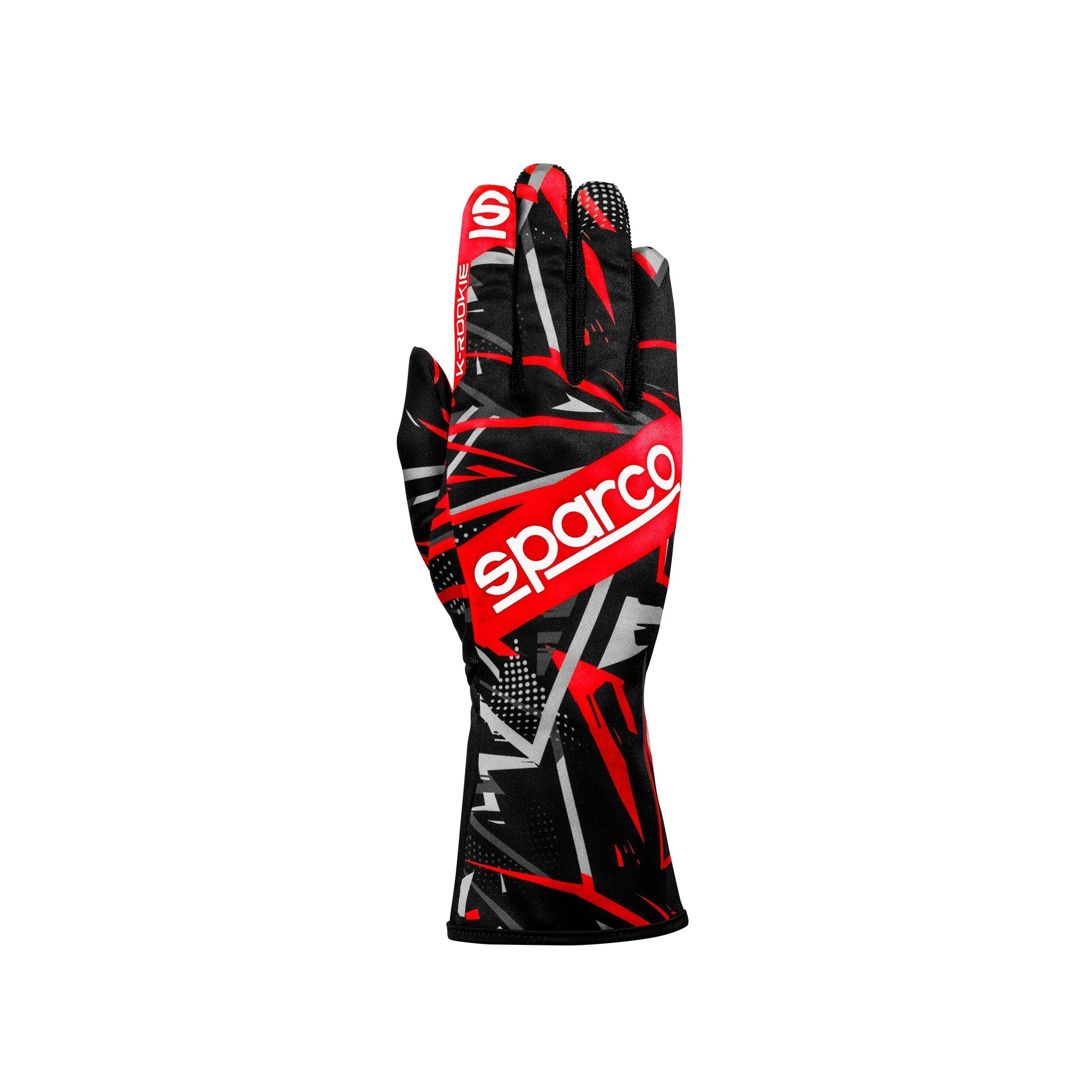 Gloves Sparco K-Rookie Black/Red - front view | Dash Racegear