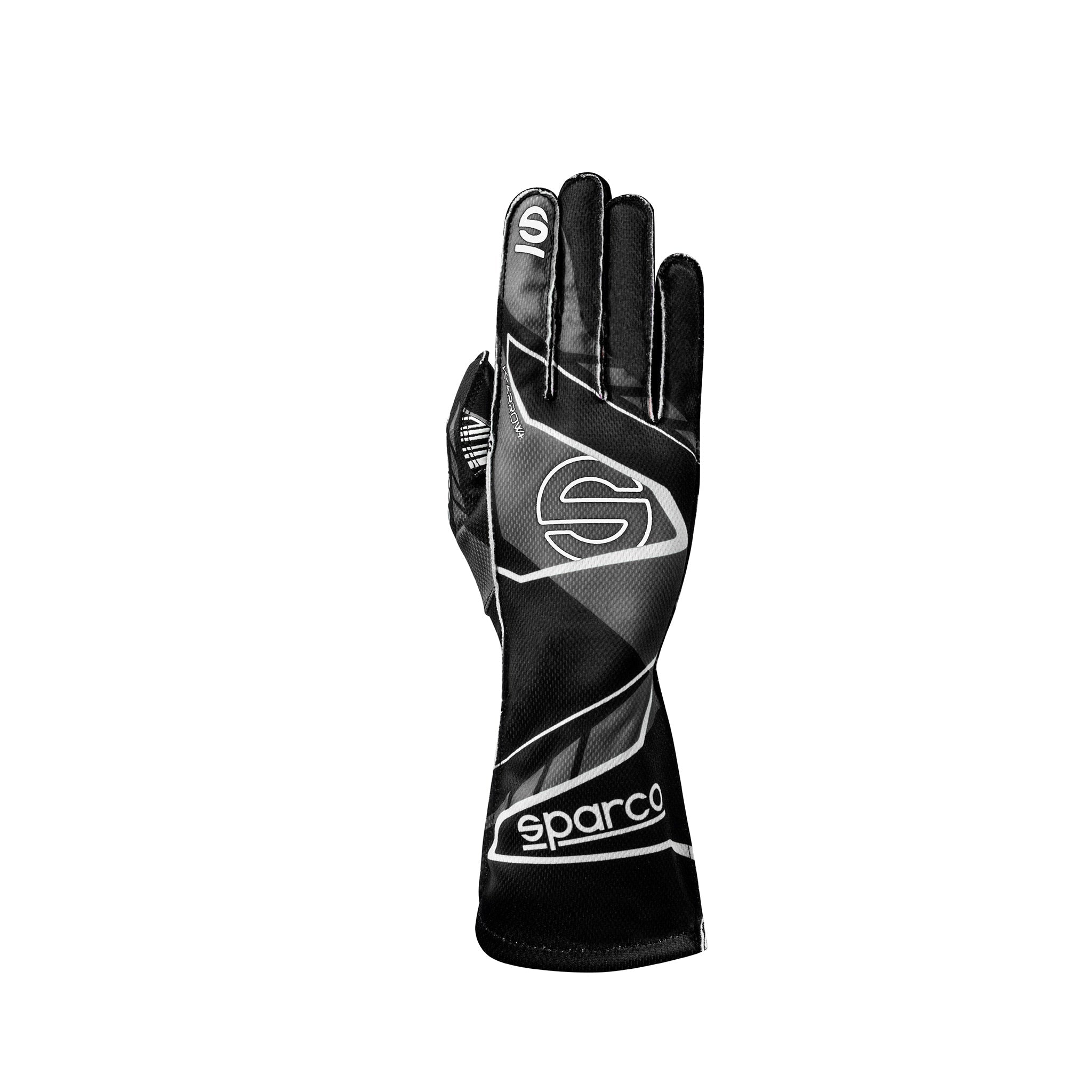 Gloves Sparco K-Arrow + 8877-2022 Black/Grey - front view | Dash Racegear