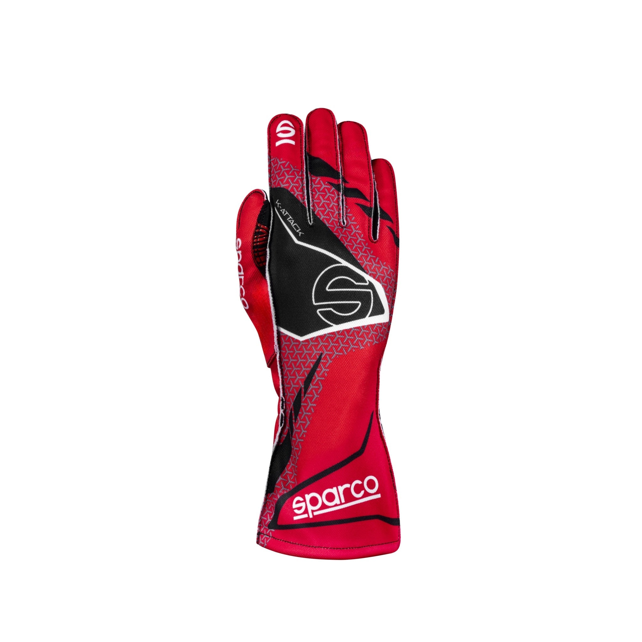 Gloves Sparco K-Attack Red/Black - front view | Dash Racegear