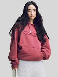 BTS Arirang What is Your Love Song Hoodie Hoodie unisex detail view 2 | Dash Racegear — Maroon BTS Arirang hoodie with What Is Your Love Song print, great for casual fan fashion.
