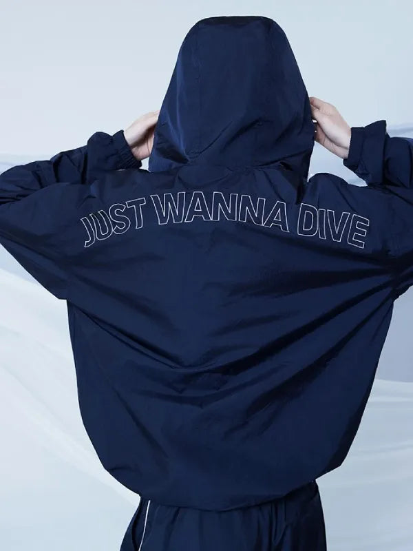 BTS Just Wanna Dive Jacket Jacket unisex detail view 4 | Dash Racegear — Unisex blue jacket inspired by BTS Just Wanna Dive theme with easy wearable comfort.