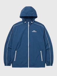 Bts Keep Swimming Jacket Jacket unisex front product view | Dash Racegear — Blue Musinsa Keep Swimming BTS Jacket with eye-catching design and zip front, ideal for BTS fans styling everyday streetwear looks.