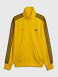 Adidas x Bad Bunny Madrid Firebird Track Jacket Jacket unisex detail view 3 | Dash Racegear — Adidas DTmF Madrid Tour Firebird jacket blending music culture with bold athletic streetwear fashion.