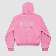 Balenciaga Pink Hoodie Hoodie unisex detail view 2 | Dash Racegear — Balenciaga pink hooded sweatshirt with modern fit