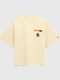 Baltimore Orioles 2026 City Connect Pocket Boxy T-Shirt Shirt unisex detail view 2 | Dash Racegear — Nike Orioles 2026 City Connect women’s cream pocket boxy T-shirt, soft fabric made for casual fan comfort.