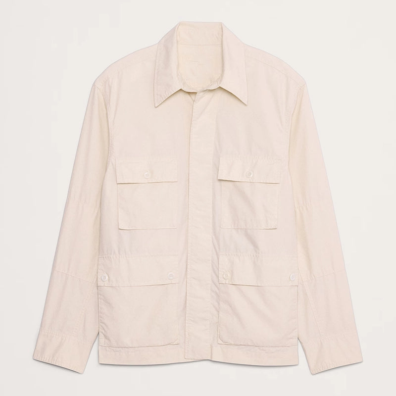 The White Lotus x Banana Republic Cotton Jacket Jacket unisex front product view | Dash Racegear — Refined Cotton Jacket – The White Lotus and Banana Republic Fashion