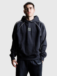 Barça Aftermatch Hoodie Hoodie unisex detail view 4 | Dash Racegear — Comfortable grey Barça hoodie from the Aftermatch Collection, perfect for relaxing or showing club support.