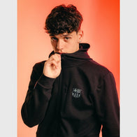 Barca FC Shield Hoodie Jacket Jacket unisex front product view | Dash Racegear — Comfortable fleece hoodie with FC Barcelona shield design.